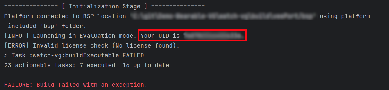 Console Output License UID
