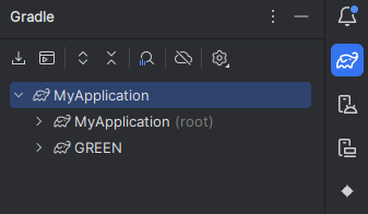 Kernel GREEN and MyApplication Gradle tasks