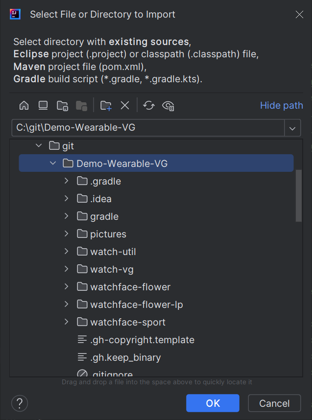 Import demo application