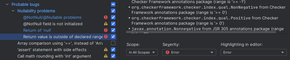 Nullable Annotation Configuration in IntelliJ IDEA and Android