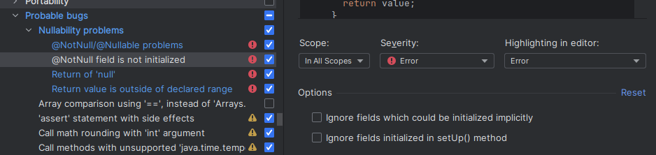 Nullable Annotation Configuration in IntelliJ IDEA and Android