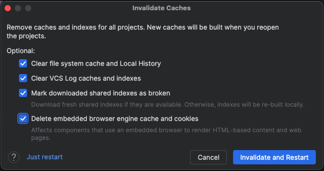 Invalidate all the caches