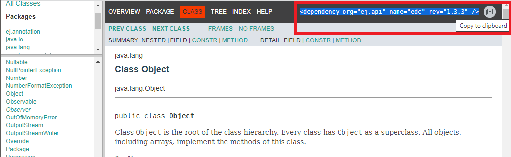 Example of Javadoc Module Dependency