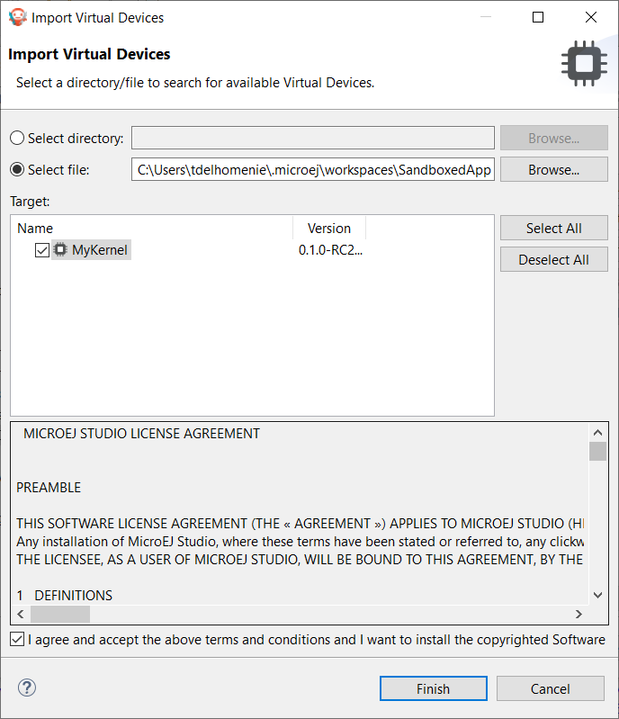 Virtual Device Import