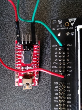 Plug alternative UART on WROVER GND/D0