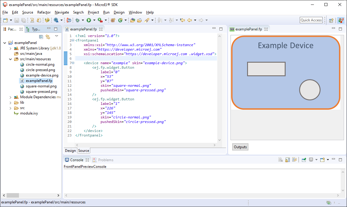Working Layout Example